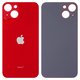 Задняя панель корпуса для iPhone 13, красная, не нужно снимать стекло камеры, Original (PRC), big hole