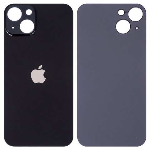 Housing Back Cover compatible with iPhone 13, black, no need to remove the camera glass, Original PRC , big hole 