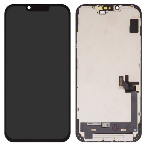 LCD compatible with iPhone 14 Plus, black, with frame, AAA, TFT , ZY, LTPS HD+ 