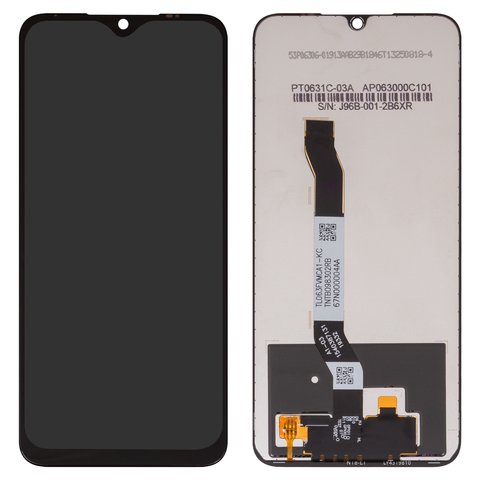 Дисплей для Xiaomi Redmi Note 8 2021 , черный, без логотипа, без рамки, Оригинал переклеено стекло 