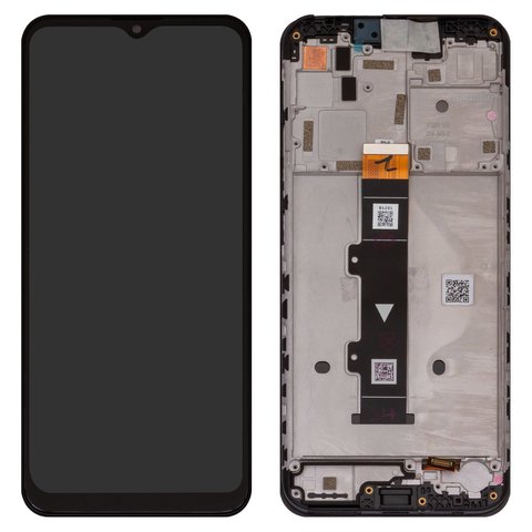 LCD compatible with Motorola Moto G10 Power, black, with frame, Original PRC  