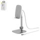 Soporte Baseus Literary Youth Desktop Bracket, plateado, de sobremesa, metal, con cargador inalámbrico, #SUWY-D0S