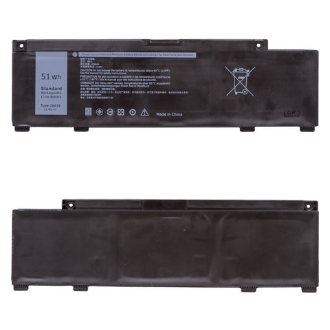 Batería 266J9 puede usarse con Dell G3 3590, G3 3779, G3 3790, G5 5587, G5 5590, Inspiron 14 5490, Inspiron 14 5498, Li ion, 11.40 V, 4200 mAh, Original PRC , 0415CG C9VNH 0PN1VN 0M4GWP 