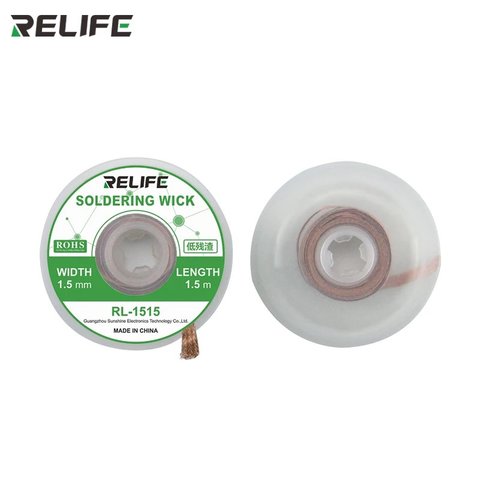 Malla para desoldar RELIFE RL 1515, Ancho 1.5 mm, L 1.5 m