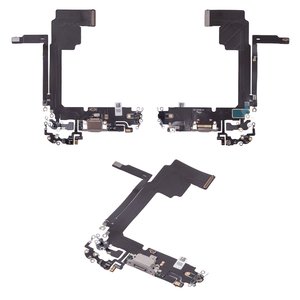 Cable flex puede usarse con iPhone 15 Pro Max, del conector de carga, gris, con micrófono, HC, natural titanium