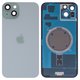 Panel trasero de carcasa puede usarse con iPhone 15 Plus, verde, con vidrio de cámara, HC