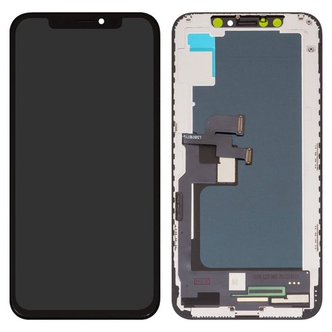 Pantalla LCD puede usarse con iPhone XS, negro, con marco, AAA, TFT , GXYK