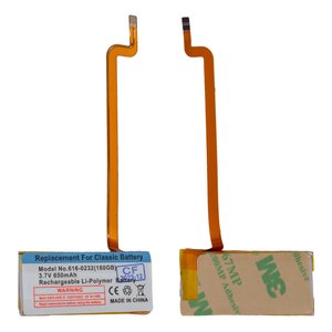 Аккумулятор для iPod Classic 120GB, iPod Classic 160GB, iPod Video 60GB, iPod Video 80GB, 850 мАч, #616 0232