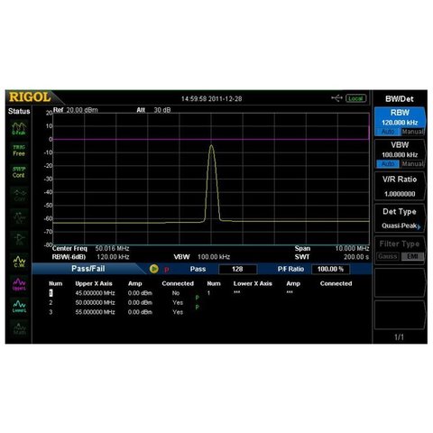 Фильтр ЭМП и квазипиковый детектор RIGOL DSA800 EMI ключ активации 