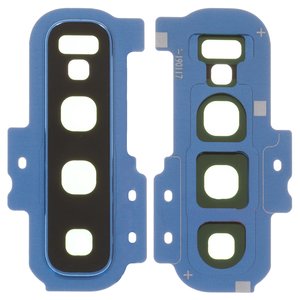 Скло камери для Samsung G975 Galaxy S10 Plus, синє, з рамкою, prism blue