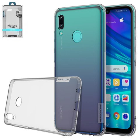 Чохол Nillkin Nature TPU Case для Huawei P Smart 2019 , сірий, прозорий, Ultra Slim, силікон, #6902048172050