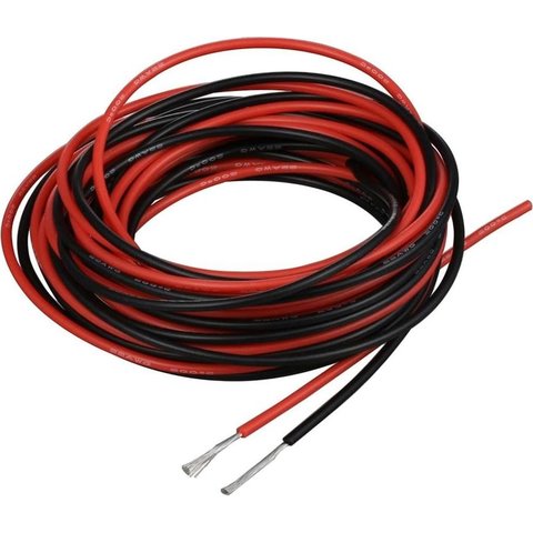 Дріт в силіконовій ізоляції 22AWG, 0,33 мм², 1 м, червоний