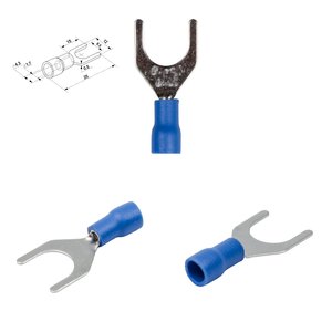 Наконечник SV1.25 8, 8 мм, вилковий, ізольований, синій, 10 шт., 0,5 1,5 мм²