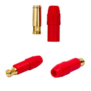 Силовий роз'єм живлення Amass AS150 F, "мама", червоний