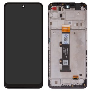 Дисплей для Motorola Moto E32s, черный, с рамкой, High Copy