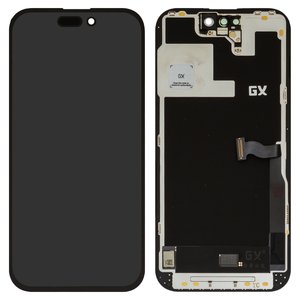 Дисплей для iPhone 14 Pro, черный, с рамкой, OLED , GX OEM hard