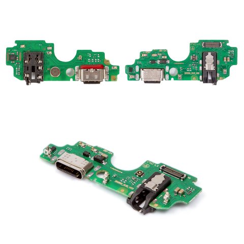 Шлейф для ZTE Blade A75 4G, коннектора зарядки, с компонентами, High Copy, плата зарядки