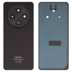 Задняя панель корпуса для Xiaomi Redmi 14C 4G, черная, со стеклом камеры, midnight black