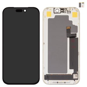 Дисплей для iPhone 17 Pro, чорний, з рамкою, High Copy, OLED , DD OLED hard