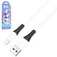 USB кабель Hoco X82, USB тип-A, Lightning, 100 см, 2,4 А, белый, силиконовый, #6931474768544