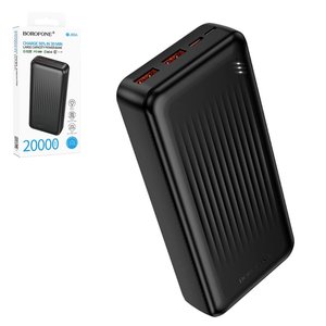Power bank Borofone BJ80A, 20000 мАч, 22,5 Вт, черный, Quick Charge, Power Delivery PD , #6941991121616