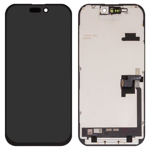Дисплей для iPhone 16 Pro, чорний, з рамкою, Copy, без опакування, TFT , ZY, IN CELL HD+
