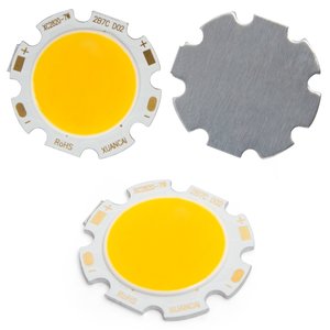 COB LED Chip 7 W (warm white, 650 lm, 28 mm, 300 mA, 21-23 V) COB LED Chip 7 W (warm white, 650 lm, 28 mm, 300 mA, 21-23 V)