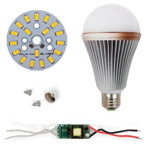 Комплект для сборки LED-лампы SQ-Q24 5730 E27 9 Вт – теплый белый Комплект для сборки LED-лампы SQ-Q24 5730 E27 9 Вт – теплый белый